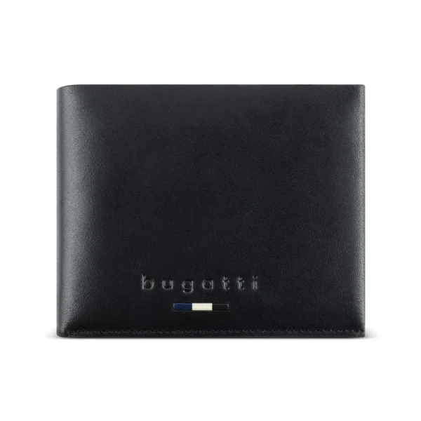 Мъжки портфейл Bugatti - Romeo, с RFID защита, черен