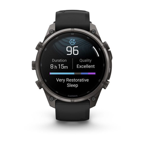 Garmin Fenix 9 Pro Carbon Gray DLC Titanium с Black/Pebble Grey силиконова каишка 010-04336-16