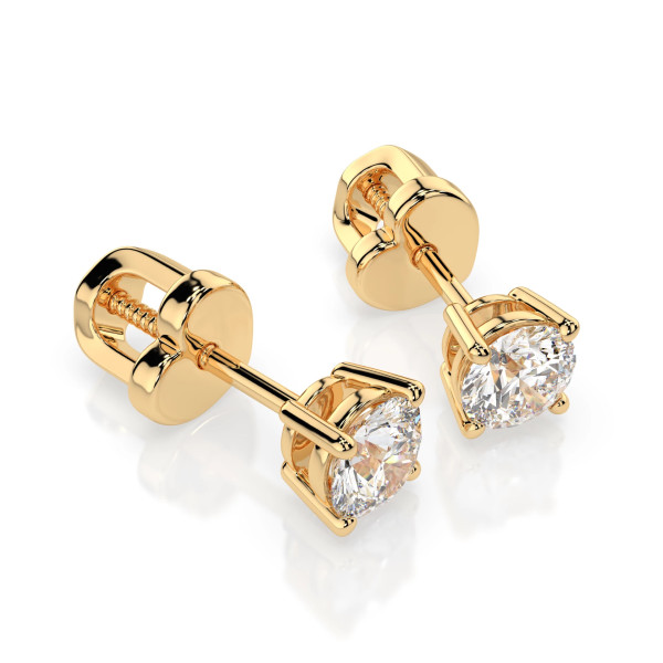 Cara обеци с диаманти 0.60 ct GIA сертификат – ЗЛАТНО БИЖУ 14К K102-10012/1Y(4.2)/14K