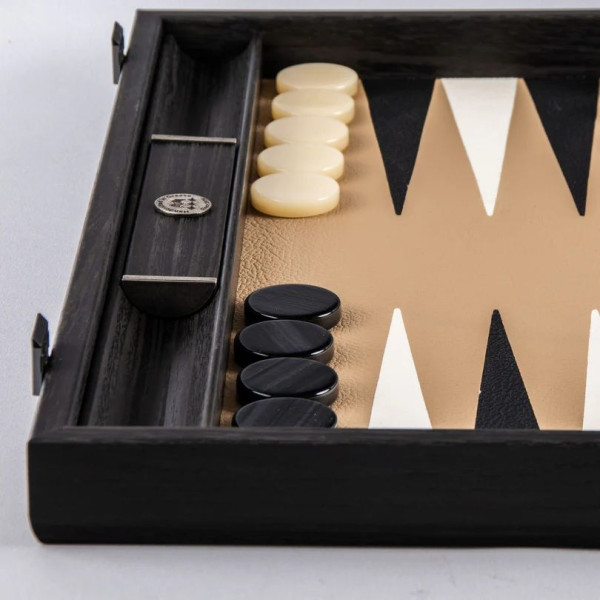 BACKGAMMON FOR GAME MANOPOULOS - LEATHERETTE MOCHA BROWN, 60 X 48 CM, ECO LEATHER