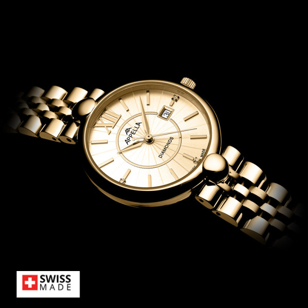 луксозен дамски часовник Appella L50011.1161DQ с диамантени акценти classicwatches.bg