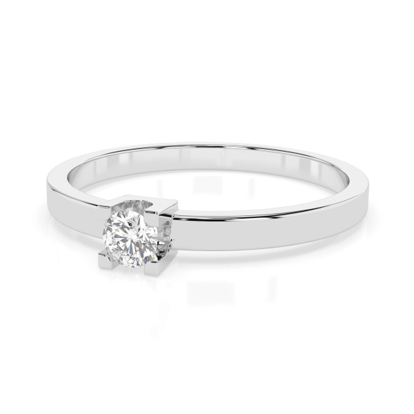 Cara пръстен с диамант 0.10 ct – ЗЛАТНО БИЖУ 14К K101-10036W(3.0)/14K
