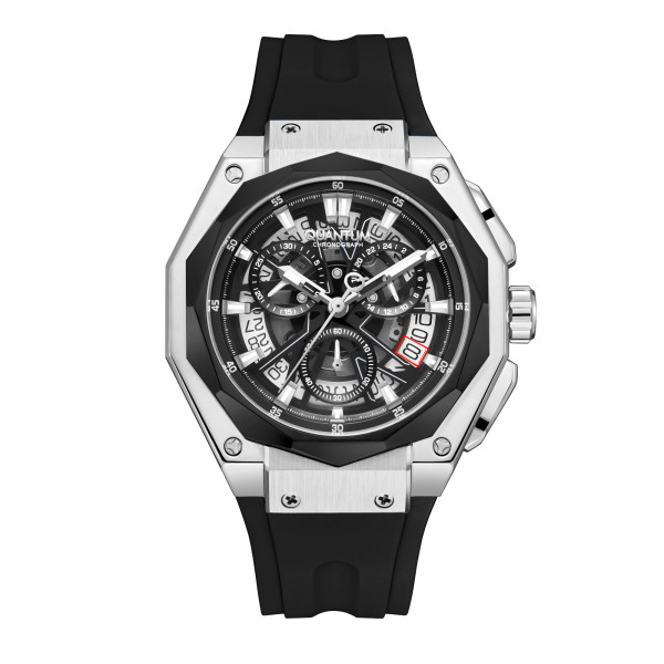 часовник quantum HNG1097.351 сив хронограф 47 мм classicwatches.bg