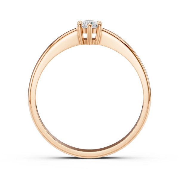 Cara пръстен с диамант 0.15 ct – ЗЛАТНО БИЖУ 14К K101-10151R(3.4)/14K