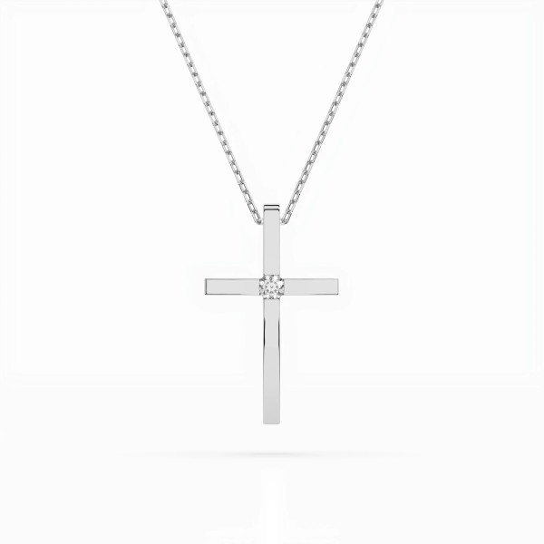 Cara колие с диамант 0.03 ct – ЗЛАТНО БИЖУ 14К K104-10031W/14K