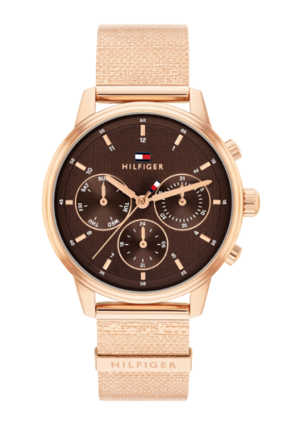 часовник tommy hilfiger 1782864 дамски шоколадов циферблат ден дата classicwatches.bg