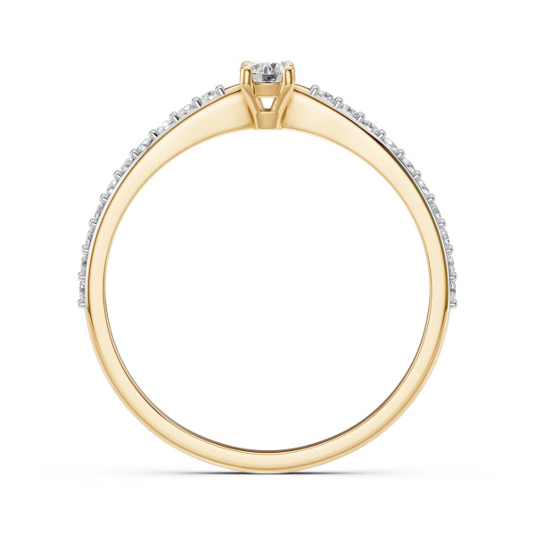 Cara пръстен с диаманти 0.10+0.16 ct – ЗЛАТНО БИЖУ 14К K101-10116/2Y(3.0)/14K