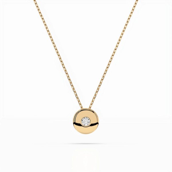 Cara колие с диамант 0.04 ct – ЗЛАТНО БИЖУ 14К K104-10015Y(2.2)/14K