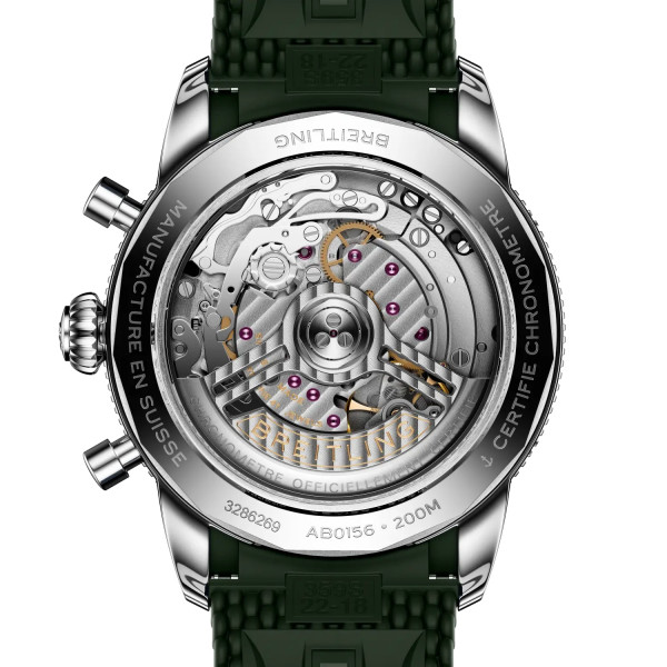 Оригинален часовник Breitling AB0156361L1S1 с COSC сертификат и прозрачен гръб – classicwatches.bg