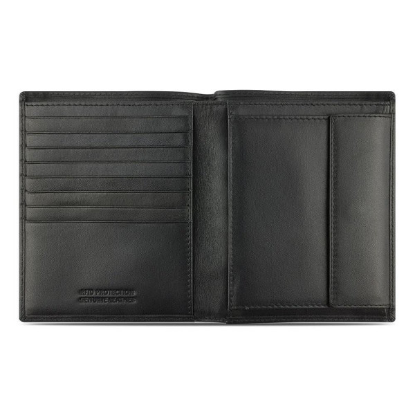 Кожен портфейл Bugatti - Super Slim Vertical Wallet, черен