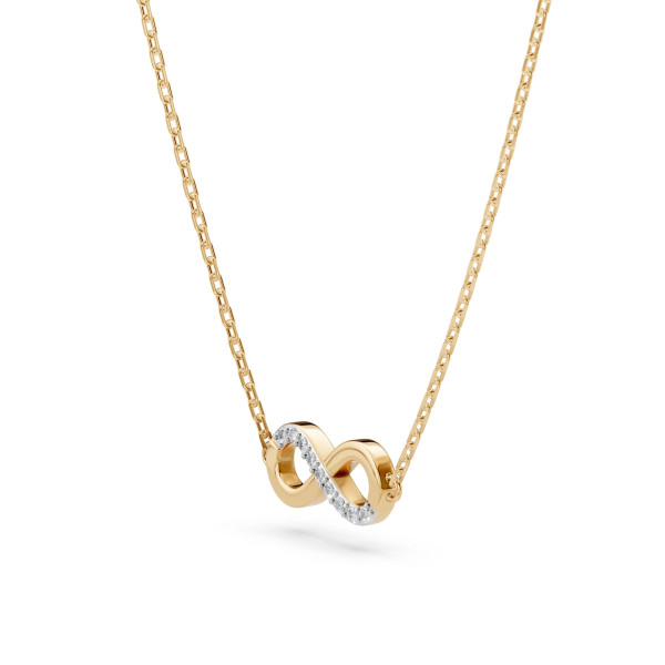 Cara колие с диаманти 0.05 ct – ЗЛАТНО БИЖУ 14К K104-10072Y/14K