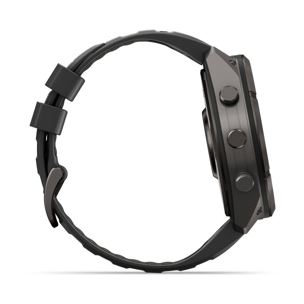Garmin Fenix 9 Pro inReach Carbon Gray DLC Titanium с Black/Pebble Grey силиконова каишка 010-04337-11