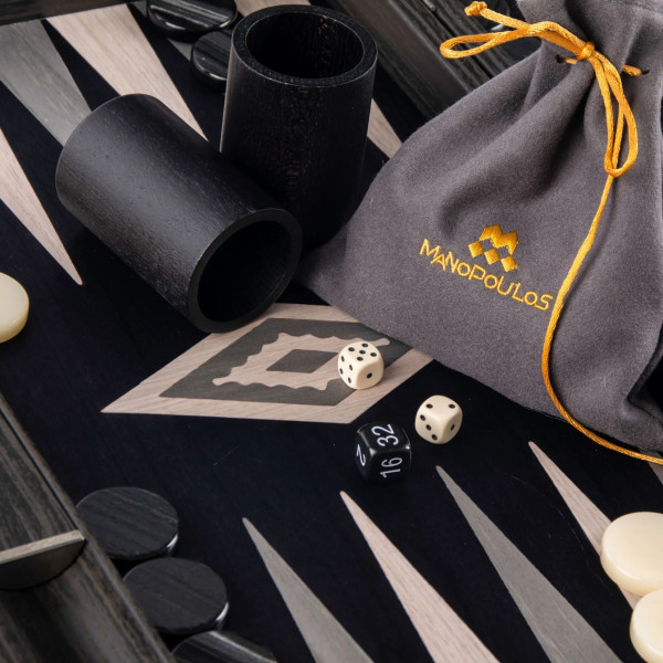 BACKGAMMON FOR GAME MANOPOULOS - VAVONA PEARLY GREY, 60 X 48 CM