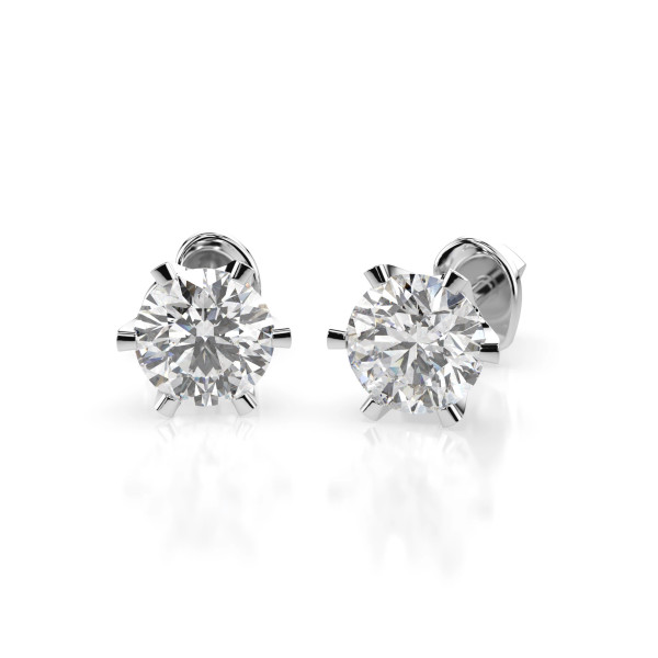 Cara обеци с диаманти 1.40 ct GIA сертификат – ЗЛАТНО БИЖУ 14К K102-10040/1W(5.7)/14K