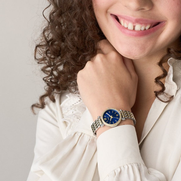 часовник fossil es5438 син циферблат 28 мм classicwatches.bg