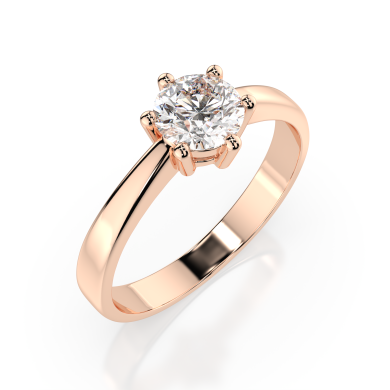 CARA Златен пръстен с диамант 0.40 ct GIA сертификат K101-10151R 