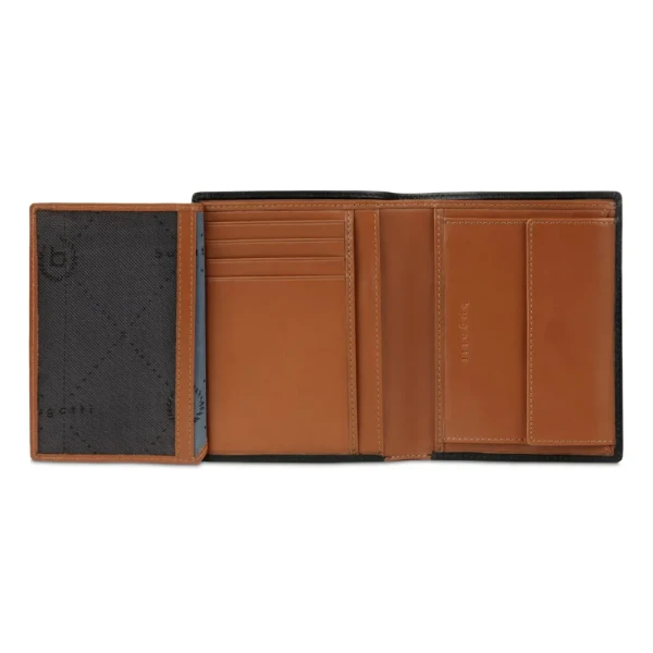 Мъжки портфейл Bugatti - Roccia Upright with Flap, RFID защита, черен