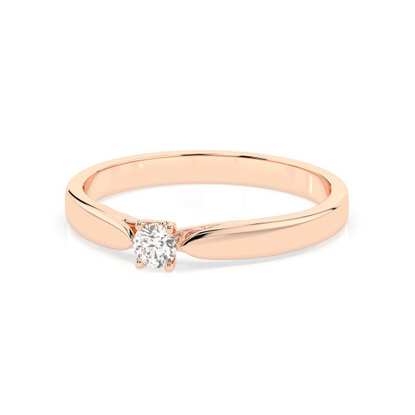 Cara пръстен с диамант 0.08 ct – ЗЛАТНО БИЖУ 14К K101-10046R(2.7)/14K