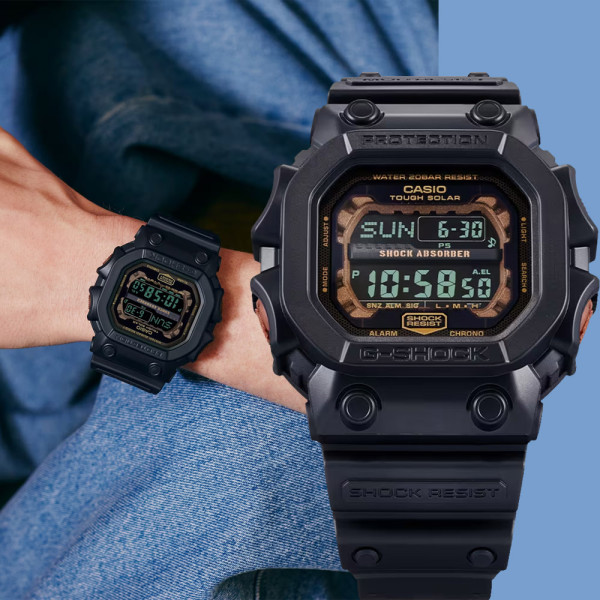 CASIO G-SHOCK BLACK & RUST COLOUR SOLAR GX-56RC-1ER