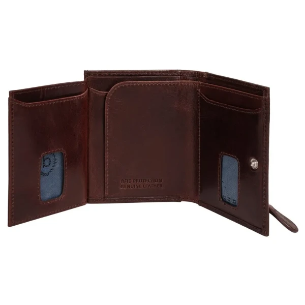 Калъф за карти и документи Bugatti - Secure Slim, кафяв