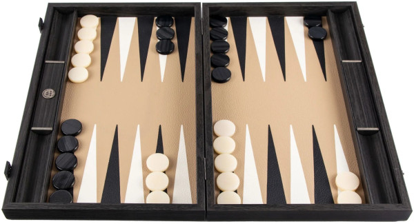 BACKGAMMON FOR GAME MANOPOULOS - LEATHERETTE MOCHA BROWN, 60 X 48 CM, ECO LEATHER