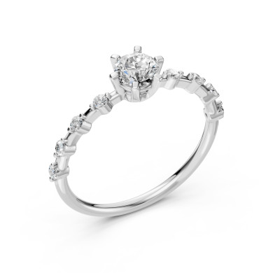 CARA Златен пръстен с диаманти 0.50+0.16 ct GIA сертификат K101-10095W