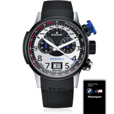 EDOX CHRONORALLY BIG DATE LIMITED EDITION BMW M MOTORSPORT 48MM MEN'S WATCH 38001 TINNBU BN