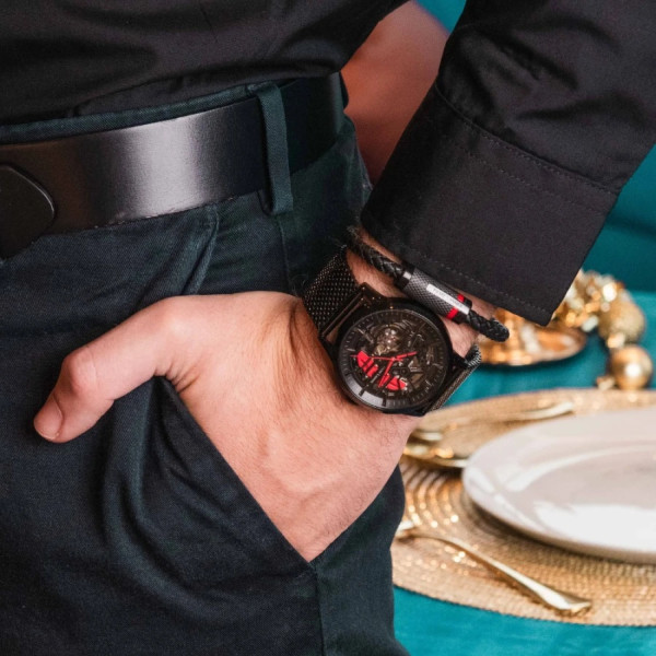 pierre lannier 384B439 черен pvd корпус 43 мм classicwatches.bg