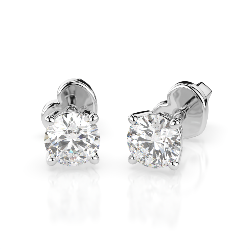 CARA Златни обеци с GIA сертифицирани диаманти K102-10012W