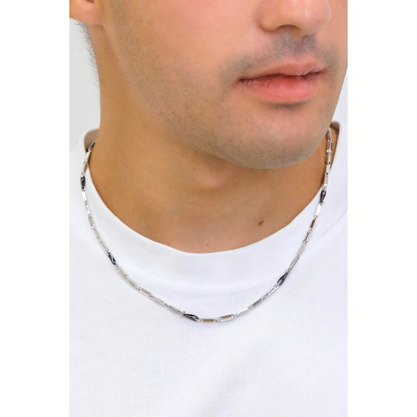 COMETE МЪЖКО КОЛИЕ СРЕБРО, КЕРАМИКА UGL723