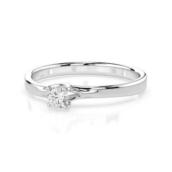 Cara пръстен с диамант 0.10 ct – ЗЛАТНО БИЖУ 14К K101-10014W(3.0)/14K