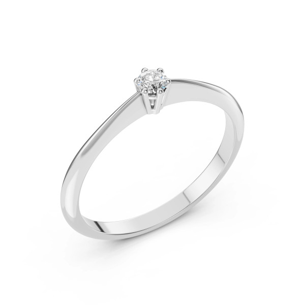Cara пръстен с диамант 0.15 ct – ЗЛАТНО БИЖУ 14К K101-10027W(3.4)/14K