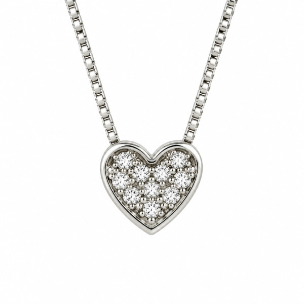 Cara Diamanti gold necklace with diamond CLN1302W/0.06ctsSI/H