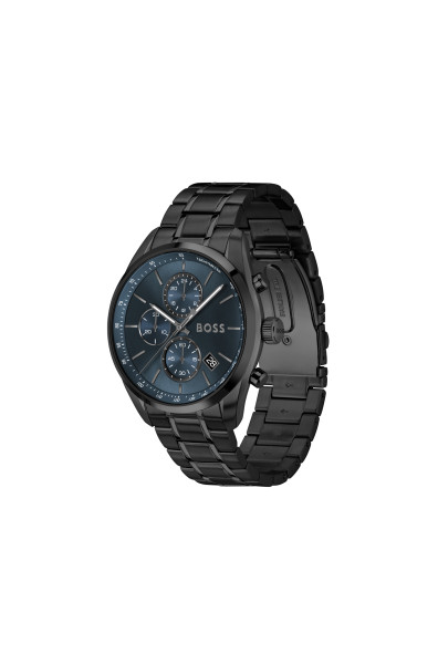 hugo boss grand prix 1514314 черен корпус син циферблат