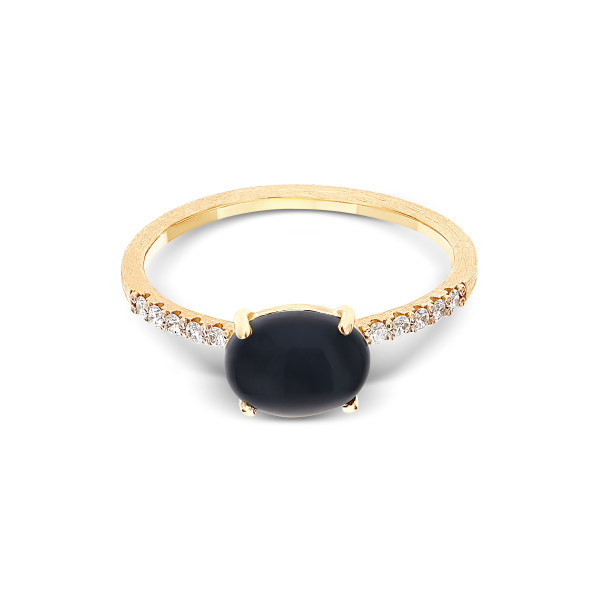 NANIS DANCING MYSTERY BLACK ONYX ПРЪСТЕН ОНИКС, ДИАМАНТИ AS8-599