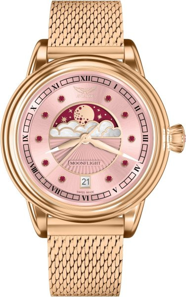 ЧАСОВНИК АVIATOR DOUGLAS MOONFLIGH GEMSTONE EDITION RUBY 36MM V.1.33.2.418.5