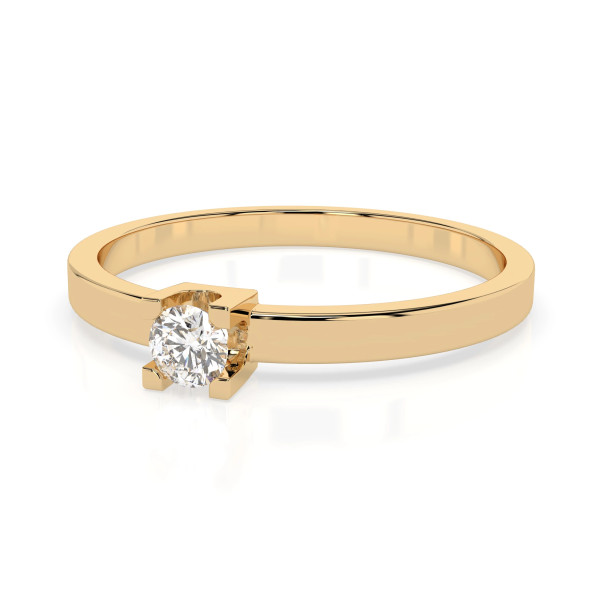 Cara пръстен с диамант 0.10 ct – ЗЛАТНО БИЖУ 14К K101-10036Y(3.0)/14K