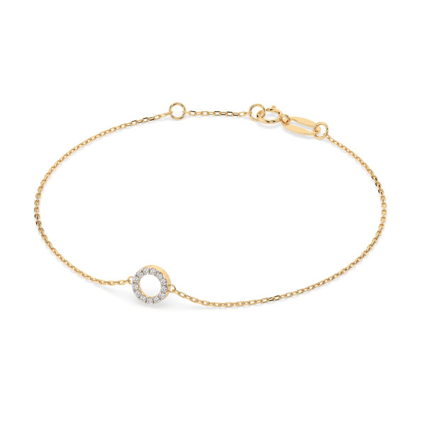 Cara гривна с диаманти 0.07 ct – ЗЛАТНО БИЖУ 14К K105-10015Y/14K