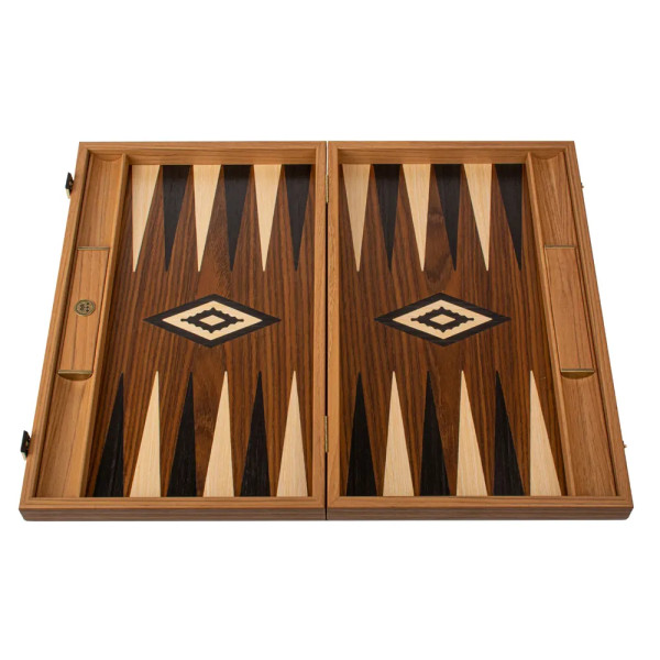 BACKGAMMON FOR GAME MANOPOULOS - AMERICAN WALNUT, 61X48 CM