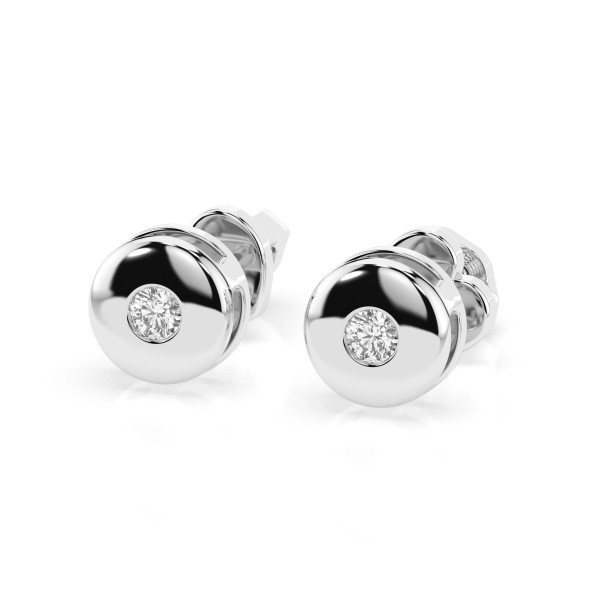Cara обеци с диаманти 0.08 ct – ЗЛАТНО БИЖУ 14К K102-10048W/14K