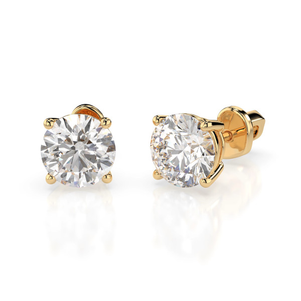 Cara обеци с диаманти 1.40 ct GIA сертификат – ЗЛАТНО БИЖУ 14К K102-10012/1Y(5.7)/14K