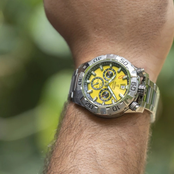 festina спортен часовник 10 atm жълт модел classicwatches.bg