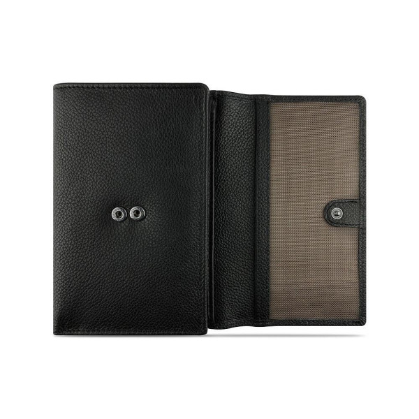 Дамски кожен портфейл Bugatti Bella Ladies Flip Wallet, RFID защита, черен