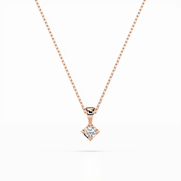 Cara колие с диамант 0.08 ct – ЗЛАТНО БИЖУ 14К K104-10014R(2.7)/14K