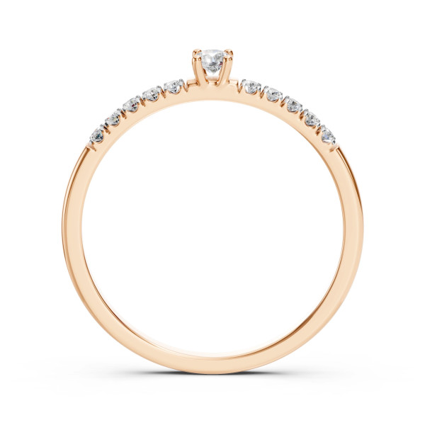 Cara пръстен с диаманти 0.07+0.10 ct – ЗЛАТНО БИЖУ 14К K101-10126/2R(2.6)/14K