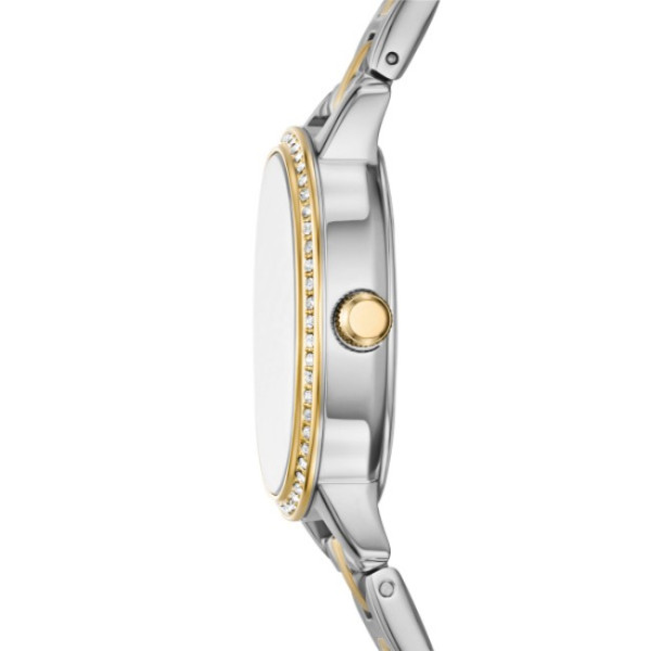 дамски часовник Fossil BQ5004 с перлен циферблат и двуцветна верижка

