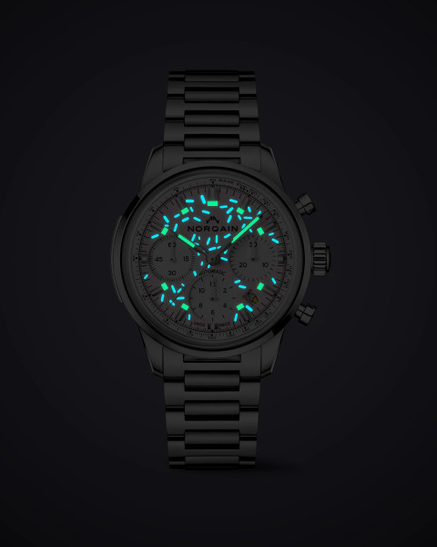 часовник norqain freedom chrono pink модел 40 мм стоманена верижка classicwatches.bg