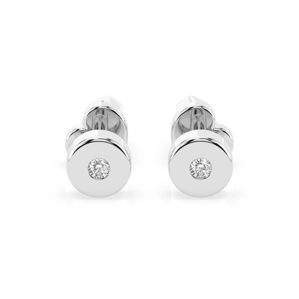 Cara обеци с диаманти 0.04 ct – ЗЛАТНО БИЖУ 14К K102-10050W/14K