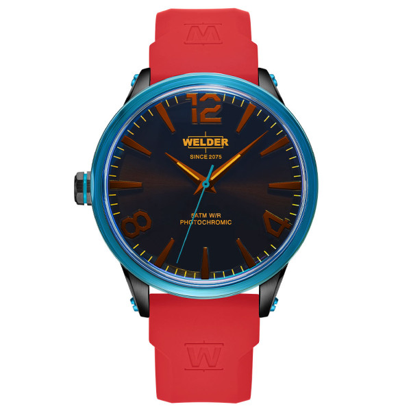часовник welder wrn1002 черен корпус червена силиконова каишка classicwatches.bg