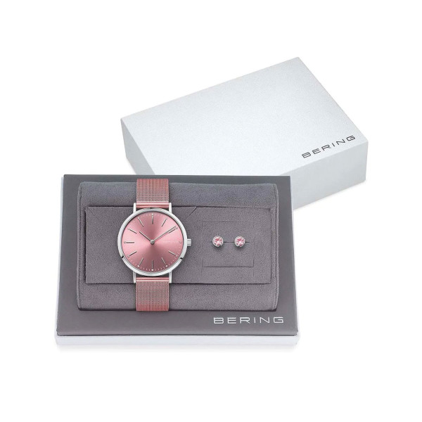 Дамски сет часовник и обеци Bering Classic 14134-999-GWP
